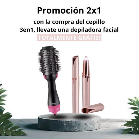 Combo Cepillo 3en1 + Depiladora de Ceja