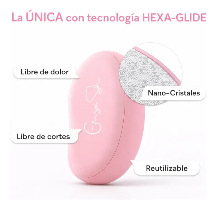 Combo depiladora facial + Cejas indolora + Piedra borrador de vello GangaSkin